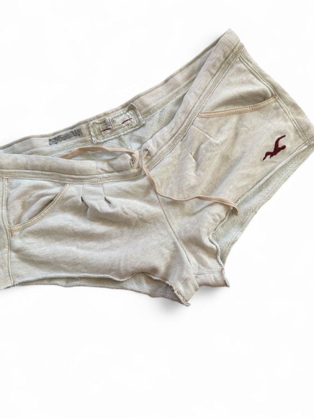 Hollister Light Cream Logo Drawstring Women’s Shorts